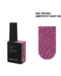 BIBLIOTEKA Flash Gel Polish 08 Amethyst Dust 10 ml - fioletowy lakier hybrydowy z efektem flash