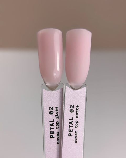BIBLIOTEKA Gloss Cover Top PETAL 02 - jasnoróżowy top hybrydowy bez warstwy dyspersyjnej, 10 ml