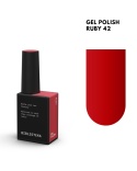 BIBLIOTEKA Gel Polish 42 Ruby, 10 ml - lakier hybrydowy (klasyczna czerwień)