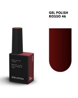 BIBLIOTEKA Gel Polish 46 Rosso, 10 ml - lakier hybrydowy (ciepły, ciemny odcień czerwieni)