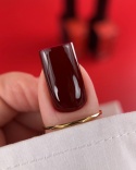 BIBLIOTEKA Gel Polish 46 Rosso, 10 ml - lakier hybrydowy (ciepły, ciemny odcień czerwieni)