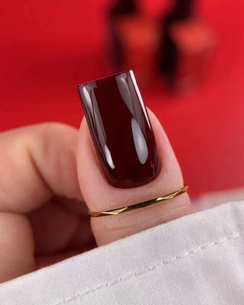 BIBLIOTEKA Gel Polish 48 Mahogany, 10 ml - lakier hybrydowy (czerwień z czekoladowym podtonem)
