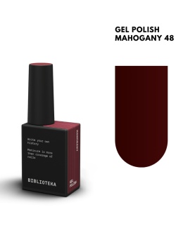 BIBLIOTEKA Gel Polish 48 Mahogany, 10 ml - lakier hybrydowy (czerwień z czekoladowym podtonem)