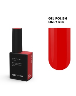 BIBLIOTEKA Gel Polish Only Red, 10 ml - lakier hybrydowy (klasyczna czerwień)