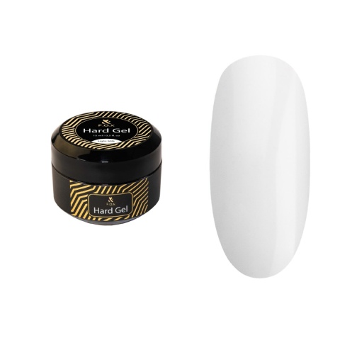 F.O.X Hard gel Light Milk - mleczny twardy żel do przedłużania paznokci, 15 ml