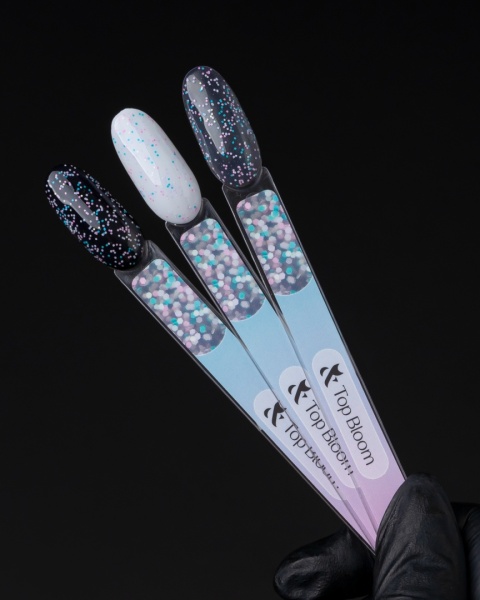 F.O.X Top Bloom - przezroczysty top hybrydowy z wielokolorowymi drobinkami, 7 ml