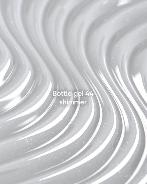 NAILSOFTHEDAY Bottle gel 44 - biały ze srebrną drobinką żel do wzmocnienia paznokci, 10 ml