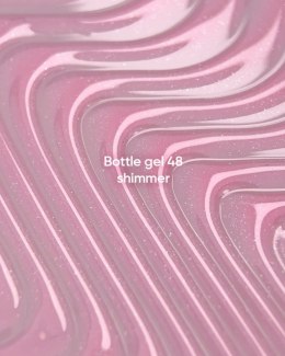 NAILSOFTHEDAY Bottle gel 48 - intensywny róż ze srebrną drobinką żel do wzmocnienia paznokci, 10 ml