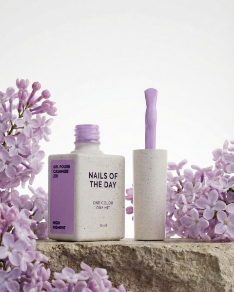 NAILSOFTHEDAY Cashmere 270 Gel Polish - subtelny, pastelowy lawendowy lakier hybrydowy, 10 ml