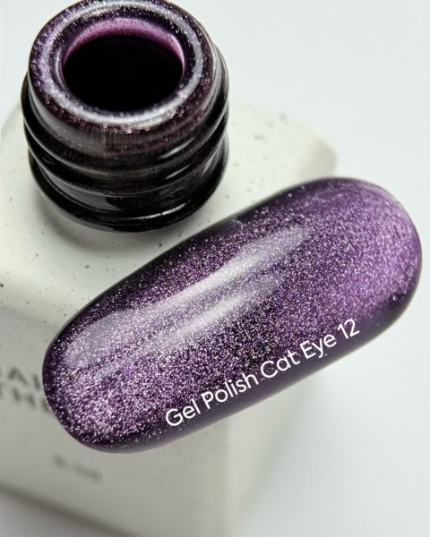 NAILSOFTHEDAY Cat Eye Gel Polish 12 - fioletowy lakier hybrydowy z efektem "kocie oko", 6 ml
