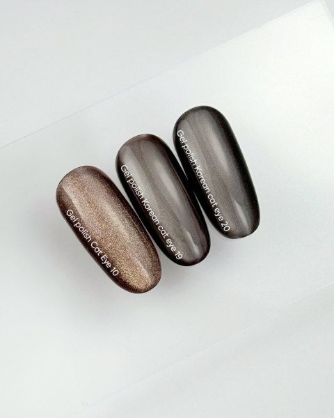 NAILSOFTHEDAY Korean cat eye 19 - brązowo-szary lakier hybrydowy z efektem "kocie oko", 6 ml