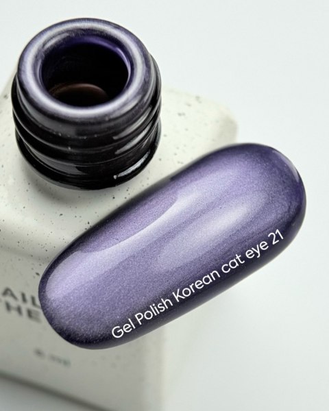 NAILSOFTHEDAY Korean cat eye 21 - fioletowy lakier hybrydowy z efektem "kocie oko", 6 ml
