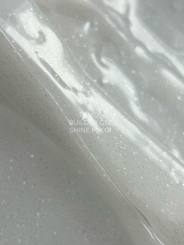 TOUCH Builder Gel Shine Mix 01 - biały żel budujący z delikatną drobinką, 15 ml