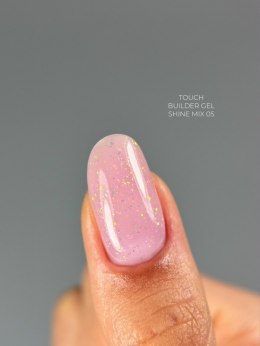 TOUCH Builder gel Shine Mix 05 - różowy żel budujący z cząstkami folii, 15 ml