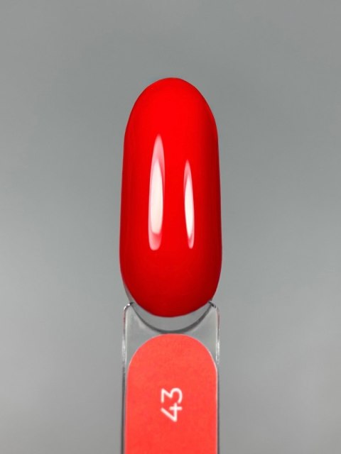 TOUCH Gel Polish 43 - jaskrawoczerwony lakier hybrydowy, 9 ml