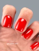 TOUCH Gel Polish 44 - intensywnie czerwony lakier hybrydowy, 9 ml