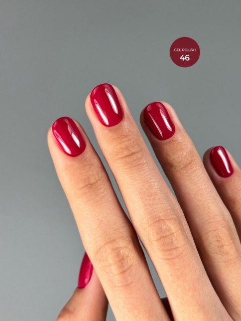 TOUCH Gel Polish 46 - malinowo-czerwony lakier hybrydowy, 9 ml