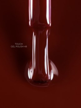 TOUCH Gel Polish 49 - głęboki bordowy lakier hybrydowy, 9 ml