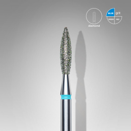 STALEKS diamond nail drill bit - flame blue 2,3x10 mm