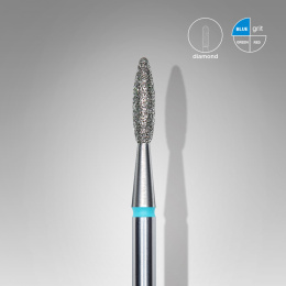 STALEKS diamond nail drill bit - flame blue 2,1x8 mm