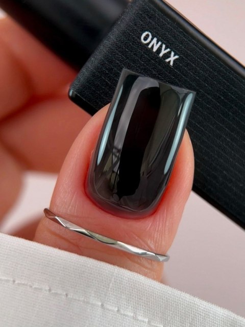 BIBLIOTEKA Bottle gel 01 Onyx - czarny żel do wzmocnienia paznokci, 10 ml