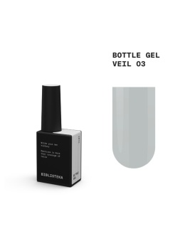 BIBLIOTEKA Bottle gel 03 Veil - mlecznobiały żel do wzmocnienia paznokci, 10 ml