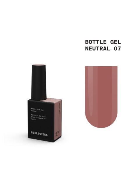 BIBLIOTEKA Bottle gel 07 Neutral - beżowy żel do wzmocnienia paznokci, 10 ml