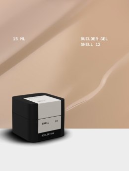 BIBLIOTEKA Builder gel 12 Shell - kremowo-beżowy żel budujący, 15 ml