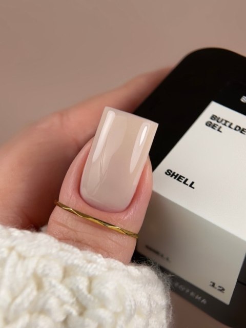 BIBLIOTEKA Builder gel 12 Shell - kremowo-beżowy żel budujący, 30 ml