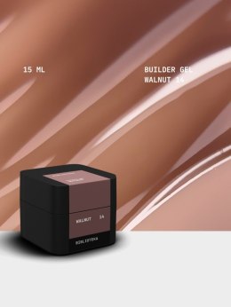 BIBLIOTEKA Builder gel 14 Walnut - kawowo-beżowy żel budujący, 15 ml