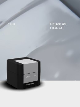 BIBLIOTEKA Builder gel 16 Steel - jasnoszary żel budujący, 15 ml