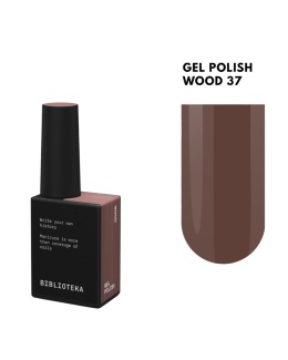 BIBLIOTEKA Gel Polish 37 Wood, 10 ml - lakier hybrydowy (głęboki ciepły brąz)
