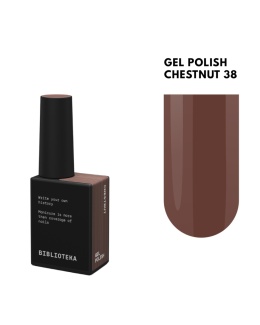 BIBLIOTEKA Gel Polish 38 Chestnut, 10 ml - lakier hybrydowy (ciemny ciepły brąz)