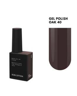 BIBLIOTEKA Gel Polish 40 Oak, 10 ml - lakier hybrydowy (ciemny brąz)