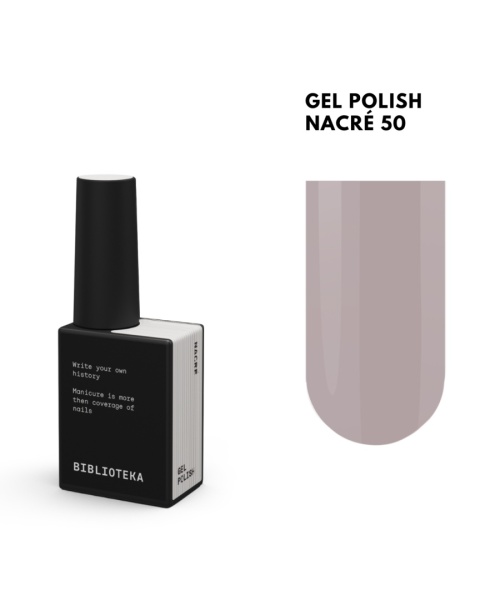 BIBLIOTEKA Gel Polish 50 Nacré, 10 ml - lakier hybrydowy (delikatny róż)