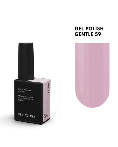 BIBLIOTEKA Gel Polish 59 Gentle, 10 ml - lakier hybrydowy (pastelowy róż)