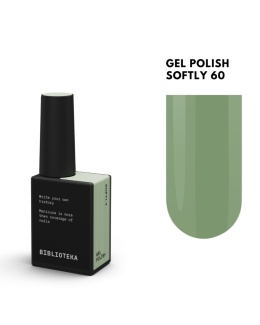 BIBLIOTEKA Gel Polish 60 Softly, 10 ml - lakier hybrydowy (przygaszona zieleń)