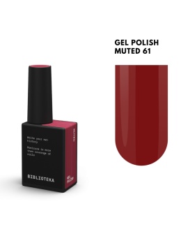 BIBLIOTEKA Gel Polish 61 Muted, 10 ml - lakier hybrydowy (głębokie bordo)