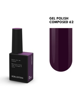 BIBLIOTEKA Gel Polish 62 Composed, 10 ml - lakier hybrydowy (intensywny, ciemny fiolet)