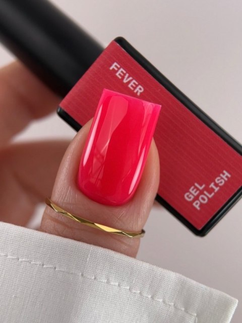 BIBLIOTEKA Gel Polish 66 Fever, 10 ml - lakier hybrydowy (neonowy czerwono-różowy)