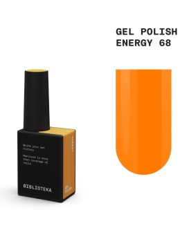 BIBLIOTEKA Gel Polish 68 Energy, 10 ml - lakier hybrydowy (jaskrawopomarańczowy)