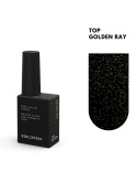 BIBLIOTEKA Golden Ray Top - top z delikatną złotą drobinką, 10 ml