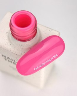 NAILSOFTHEDAY Heart Gel Polish 196 - neonowy różowy lakier hybrydowy, 10 ml