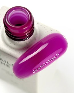 NAILSOFTHEDAY Vitrage Gel Polish 01 - witrażowy różowy lakier hybrydowy, 10 ml