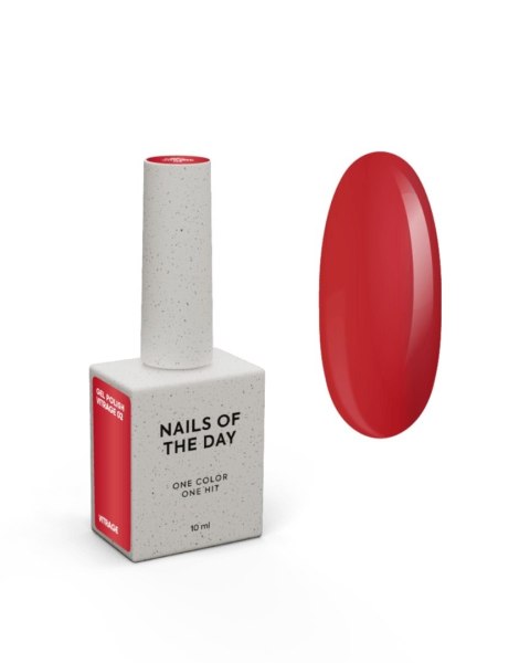 NAILSOFTHEDAY Vitrage Gel Polish 02 - witrażowy czerwony lakier hybrydowy, 10 ml