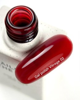 NAILSOFTHEDAY Vitrage Gel Polish 02 - witrażowy czerwony lakier hybrydowy, 10 ml