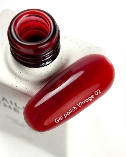 NAILSOFTHEDAY Vitrage Gel Polish 02 - witrażowy czerwony lakier hybrydowy, 10 ml