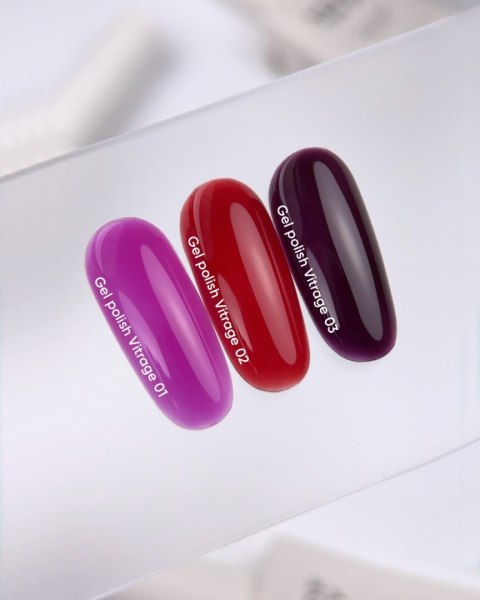 NAILSOFTHEDAY Vitrage Gel Polish 03 - witrażowy śliwkowy lakier hybrydowy, 10 ml
