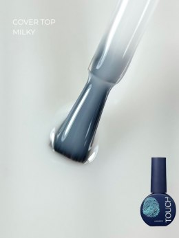 TOUCH Cover top Milky - biały półprzezroczysty top hybrydowy, 7 ml