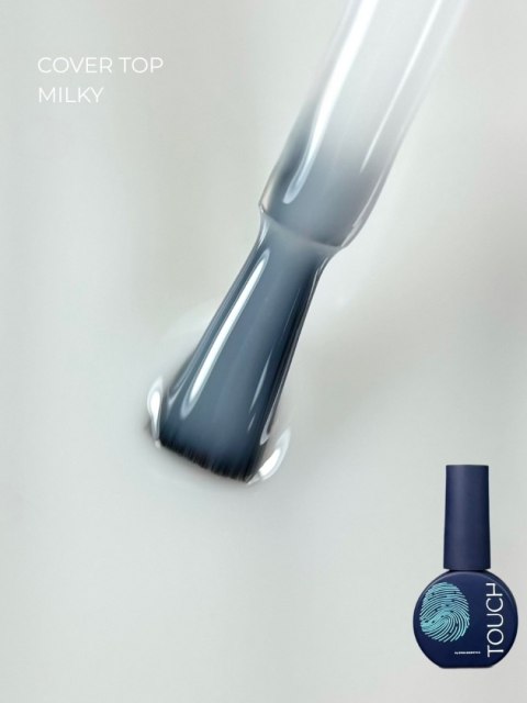 TOUCH Cover top Milky - biały półprzezroczysty top hybrydowy, 7 ml